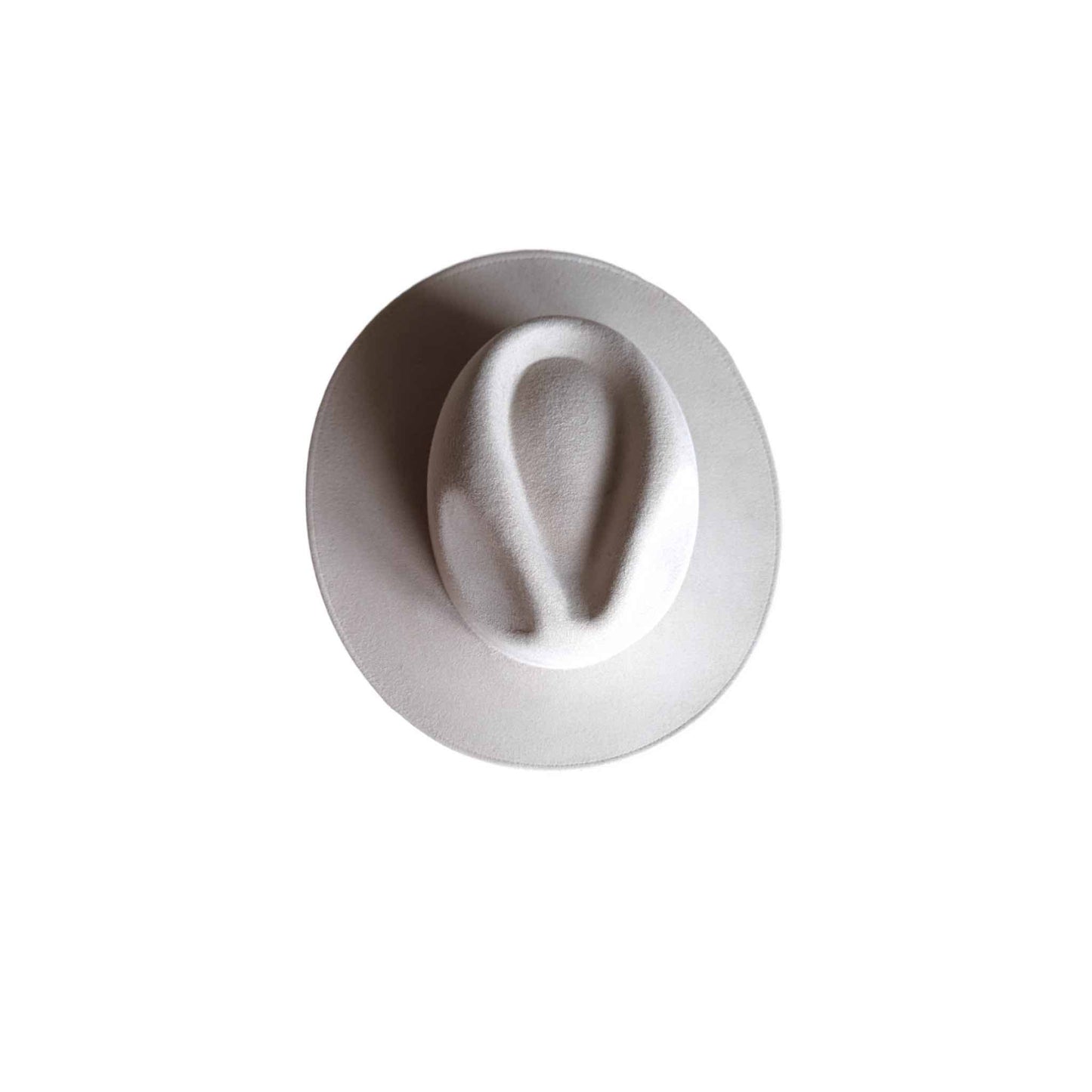 Minimalistic Neutral Fur Felt Fedora Hat