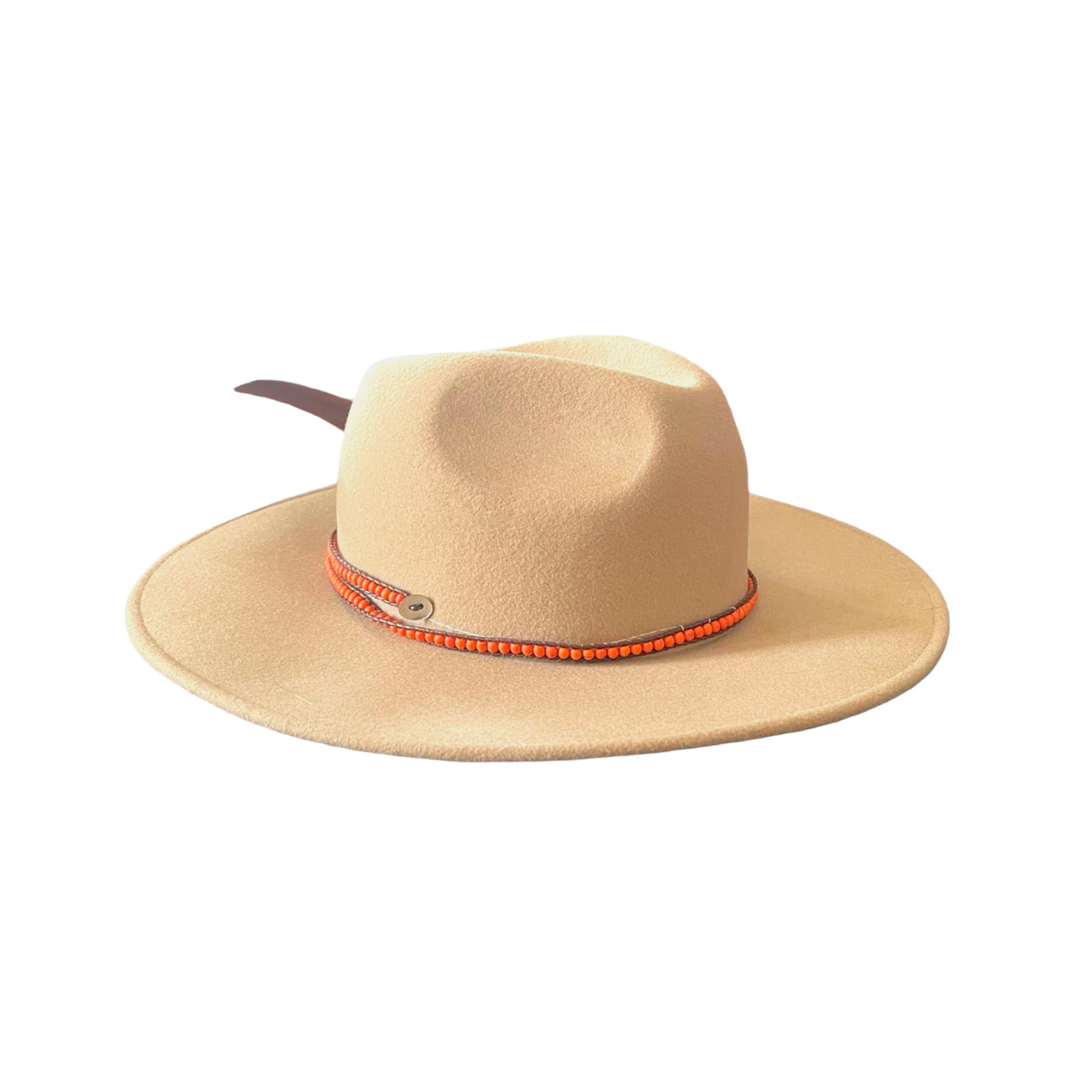 Light Brown Fur Felt Fedora Hat