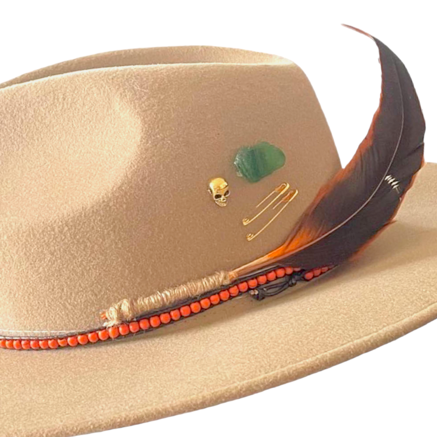Light Brown Fur Felt Fedora Hat