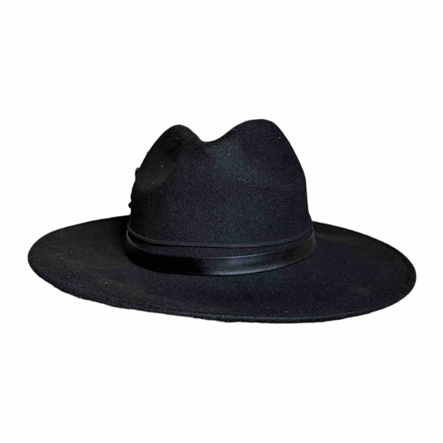 Black Felt Fedora with Moon and Shell