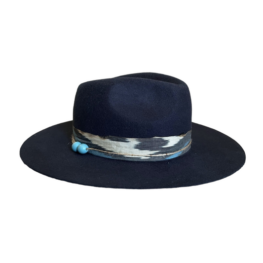 Dark Blue Fedora Wool Hat