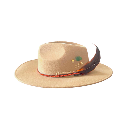 Light Brown Fur Felt Fedora Hat