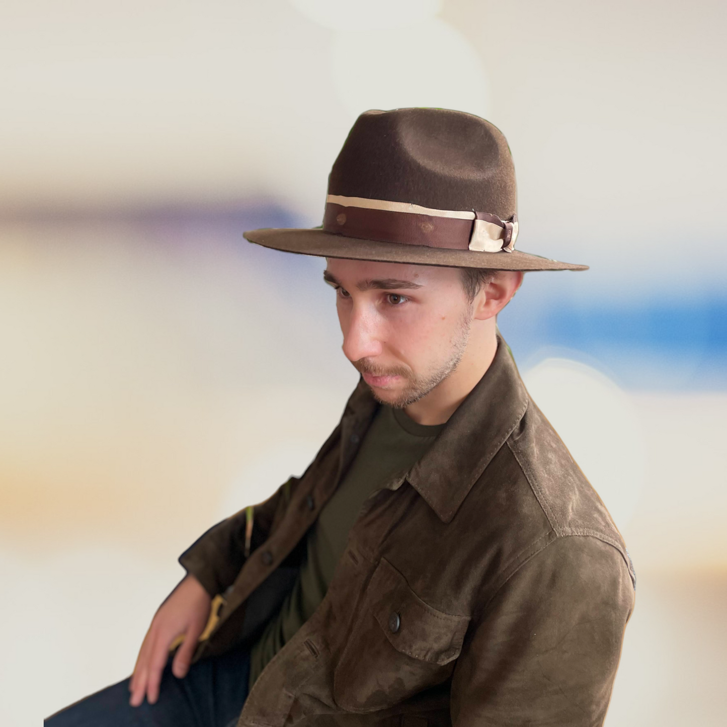 Dark Brown Fedora Wool Hat