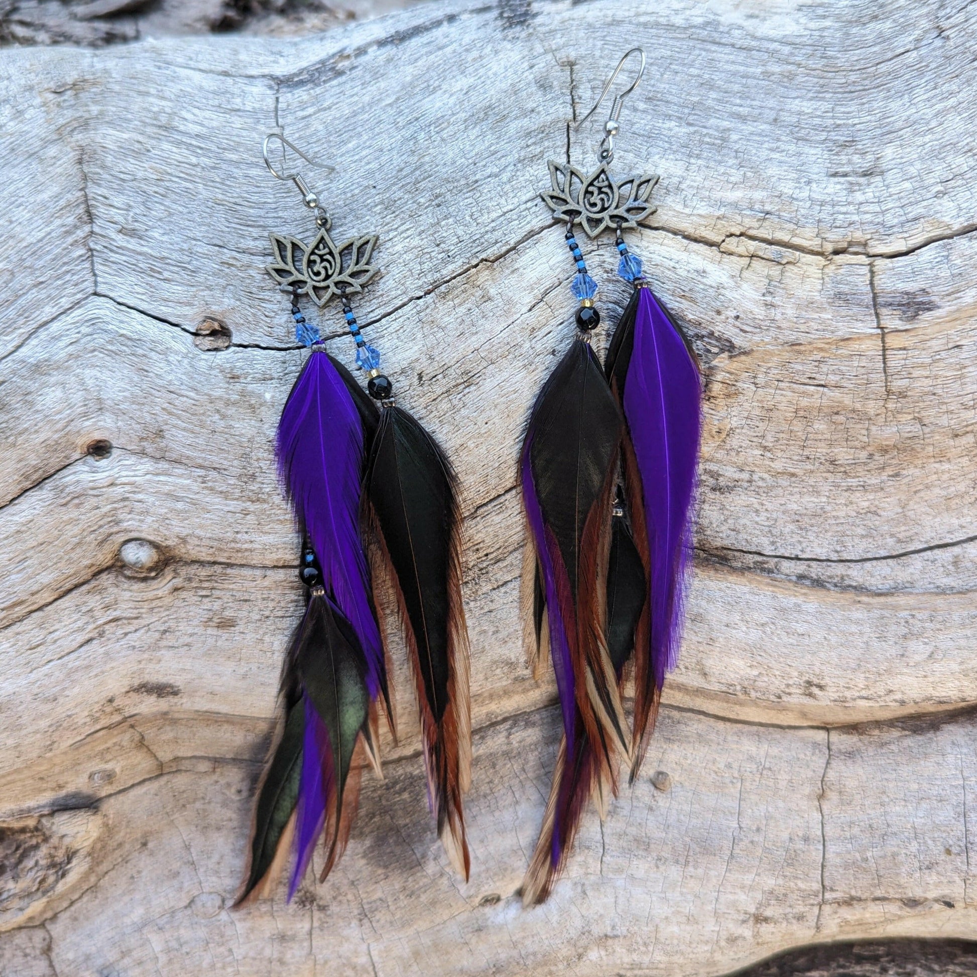 Lotus Purple Earrings