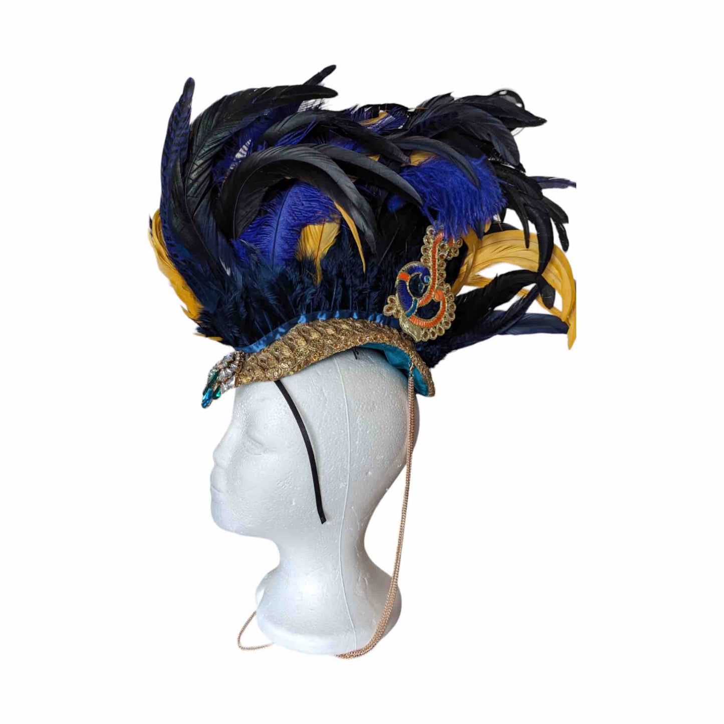 Peacock Feather Festival Headdress