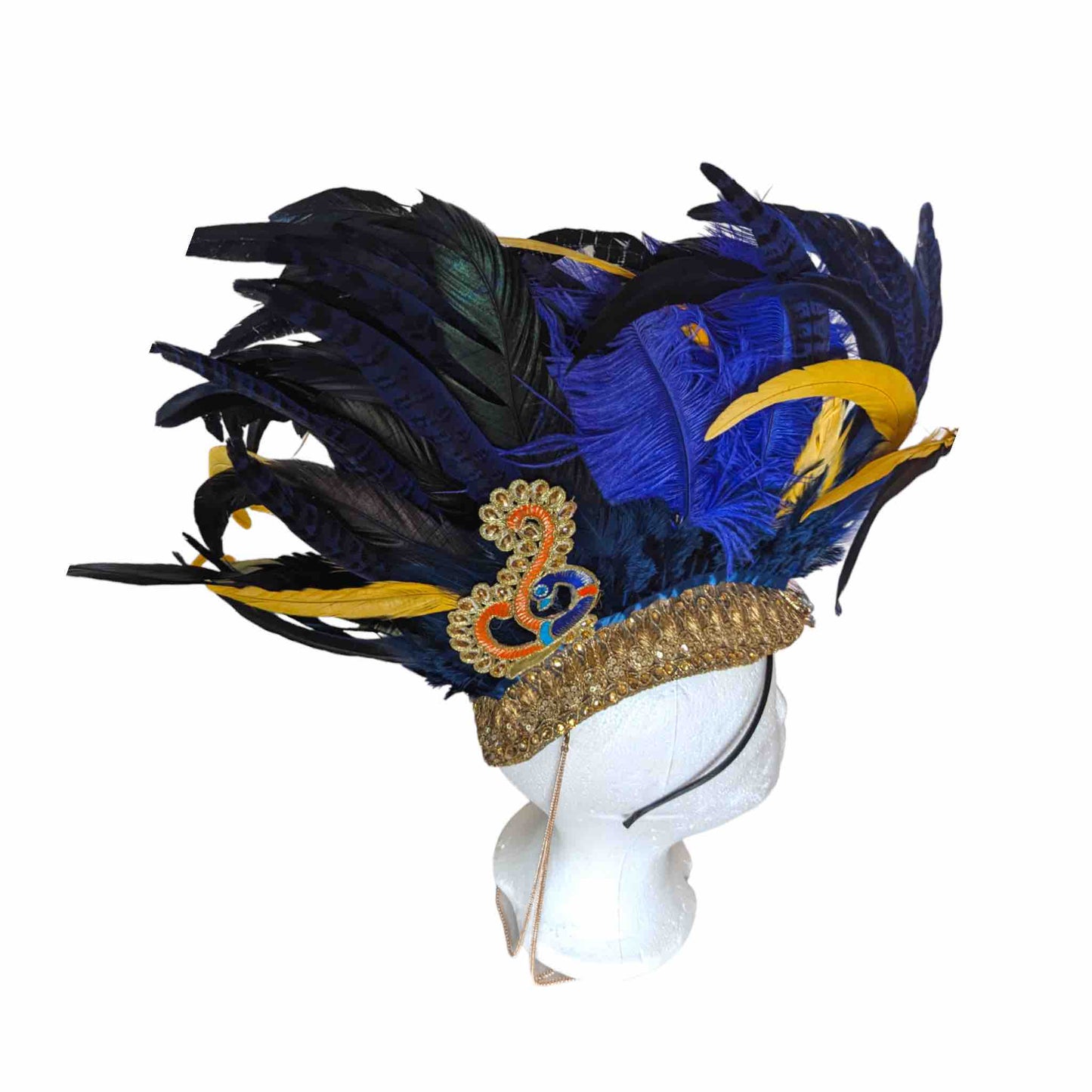 Peacock Feather Festival Headdress