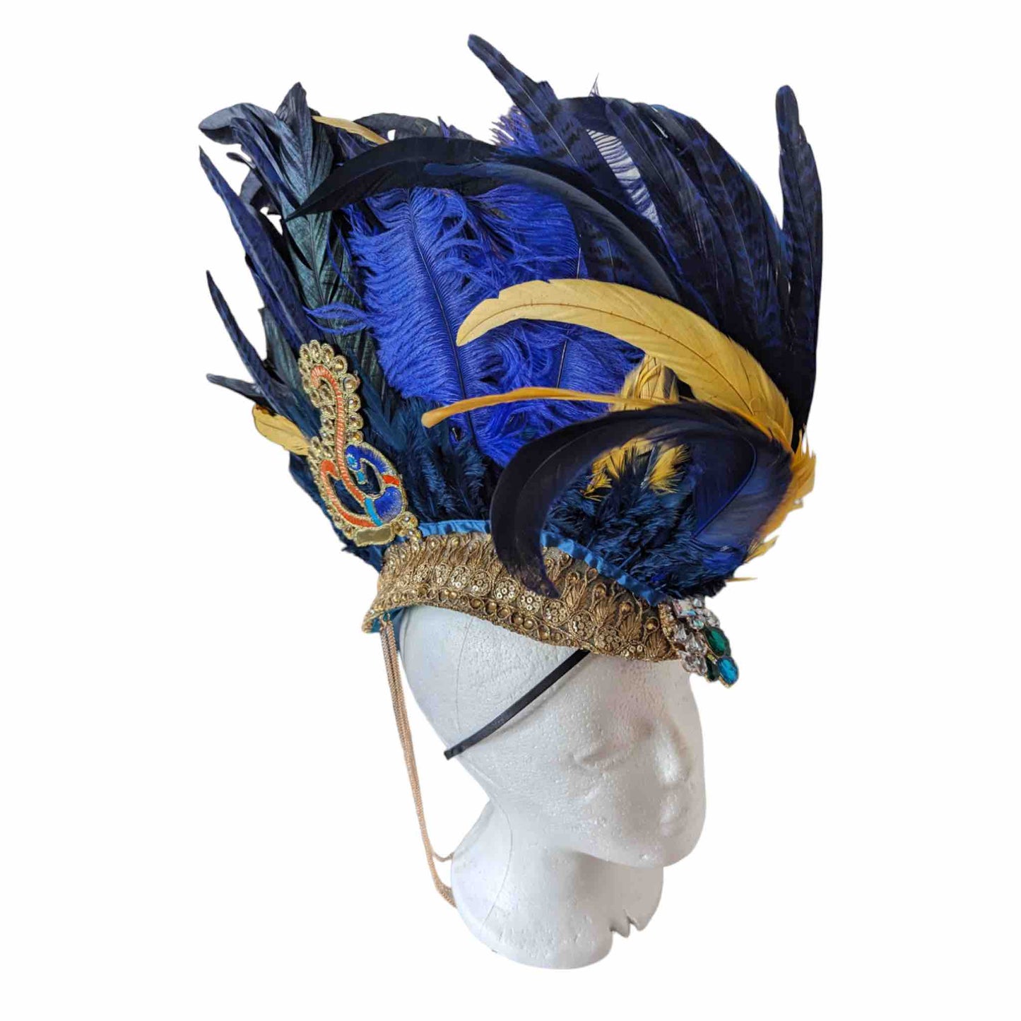 Peacock Feather Festival Headdress